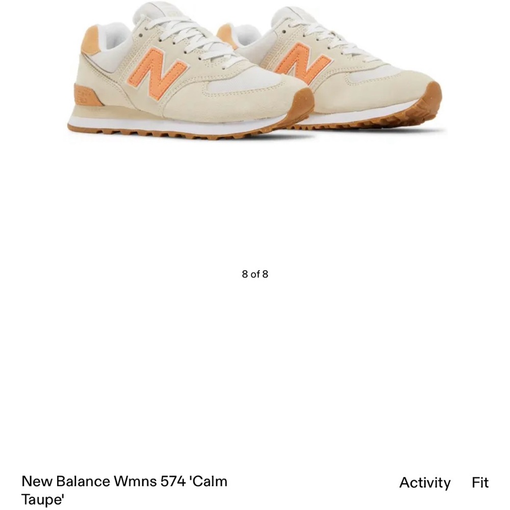 New Balance Sneakers - Cream and Orange Accents